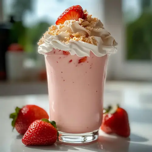 Easy Strawberries & Cream Frappuccino