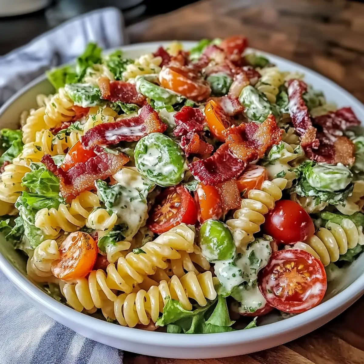 4th of July Creamy BLT Pasta Salad