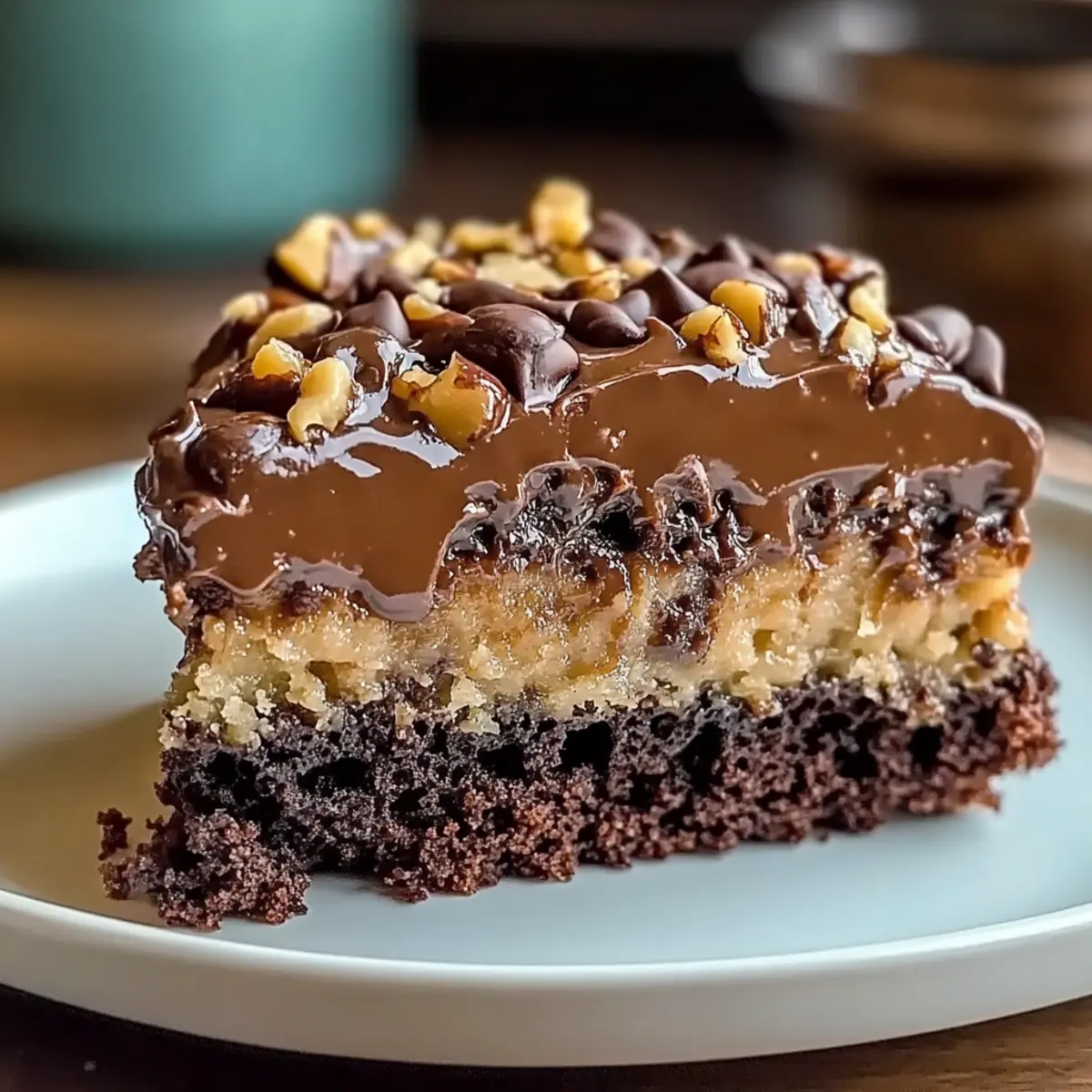 German Chocolate Poke Cake