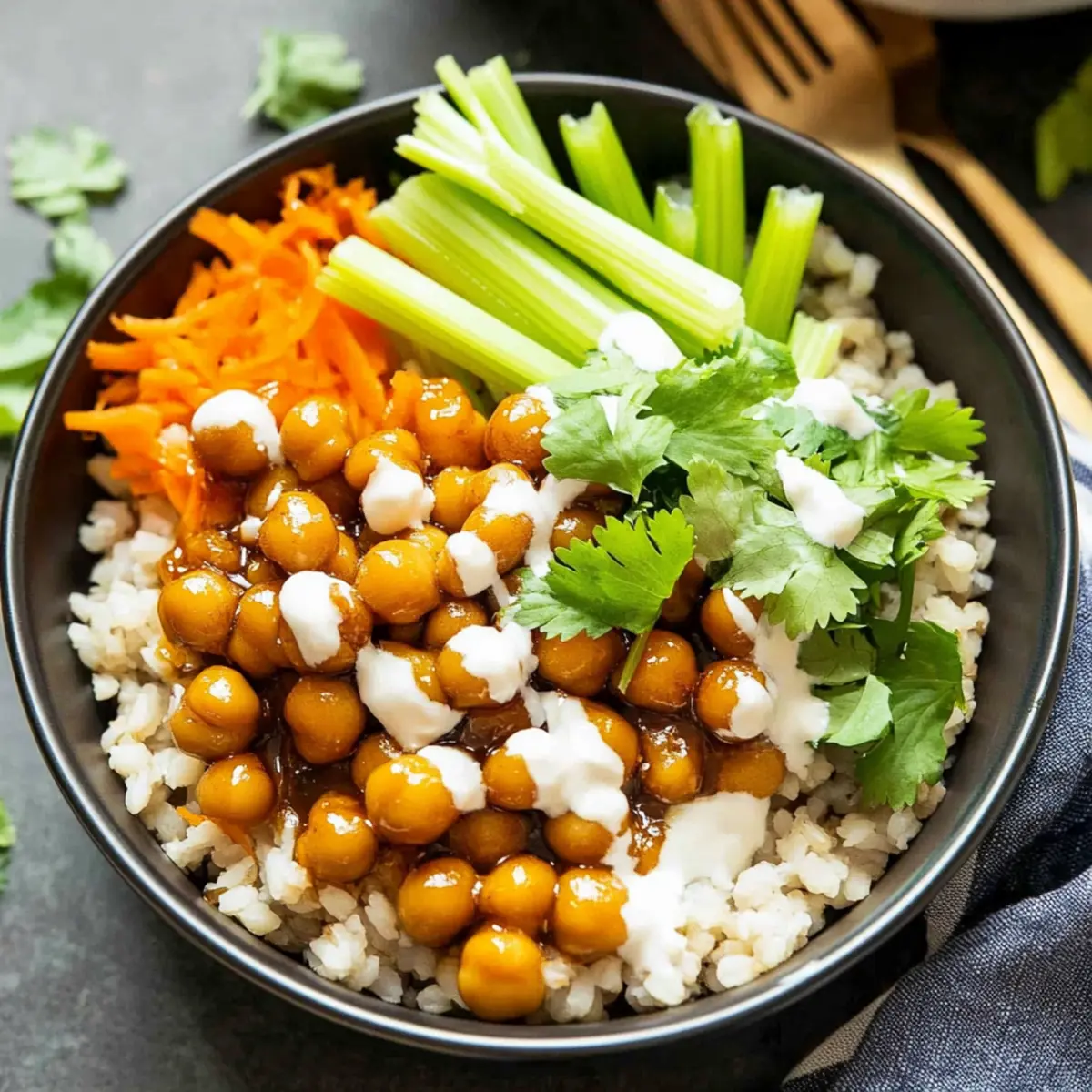 Hot Honey Chickpea Bowls