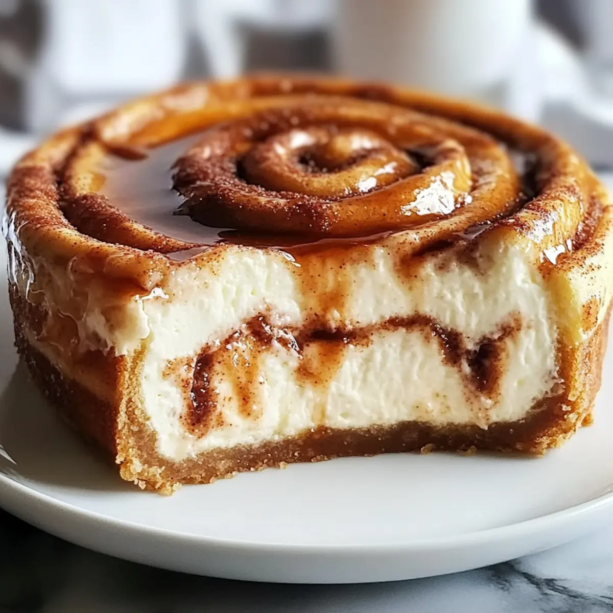 Cinnamon Roll Honeybun Cheesecake