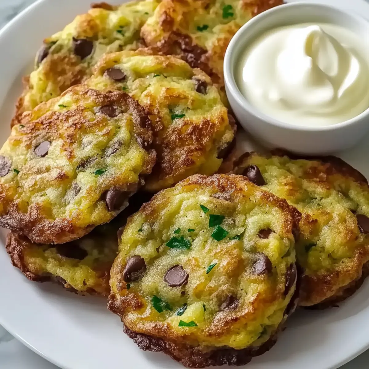 Crispy Zucchini Fritters with Lemon Yogurt