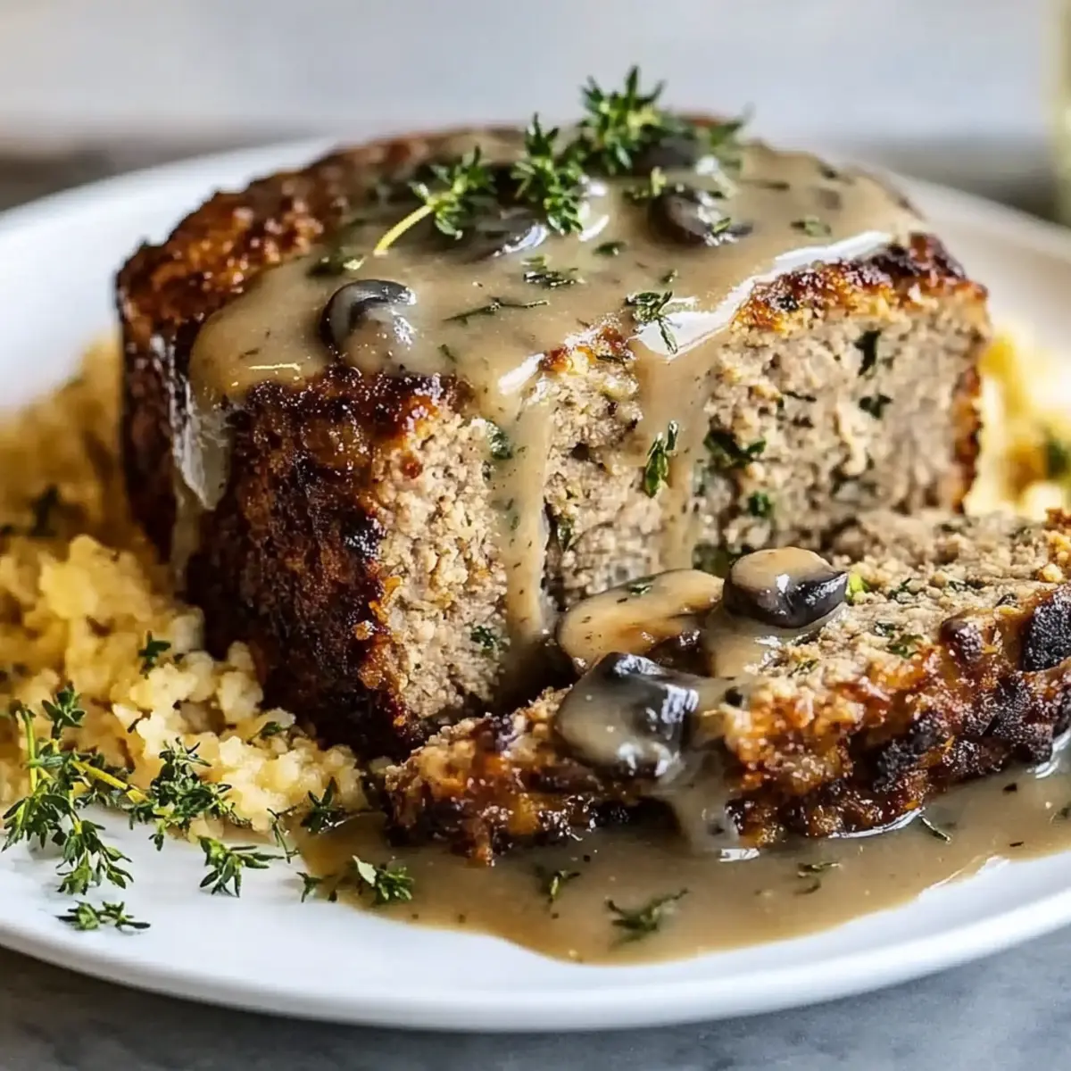 Mushroom Gravy Meatloaf
