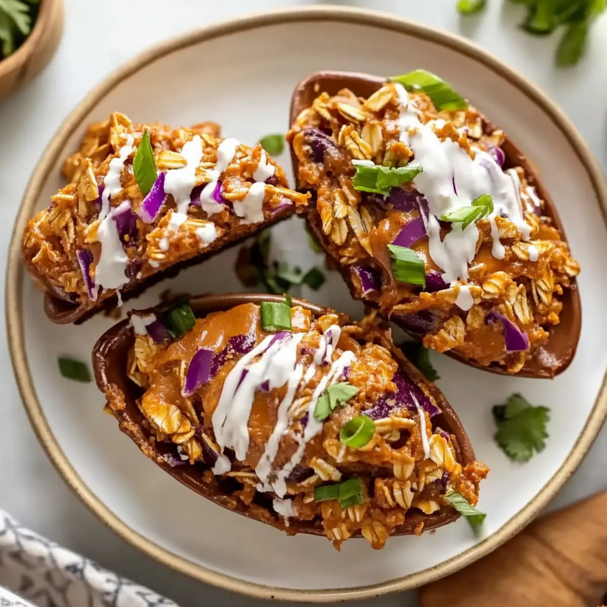 Easy BBQ Chicken Stuffed Sweet Potatoes