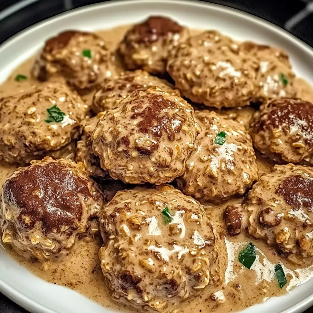Creamy Mushroom Chicken Meatballs