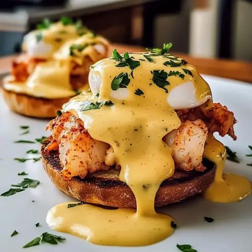 Bay Lobster Eggs Benedict with Cajun Hollandaise