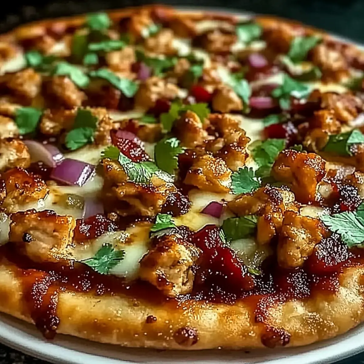 Chili Garlic Chicken Pizza