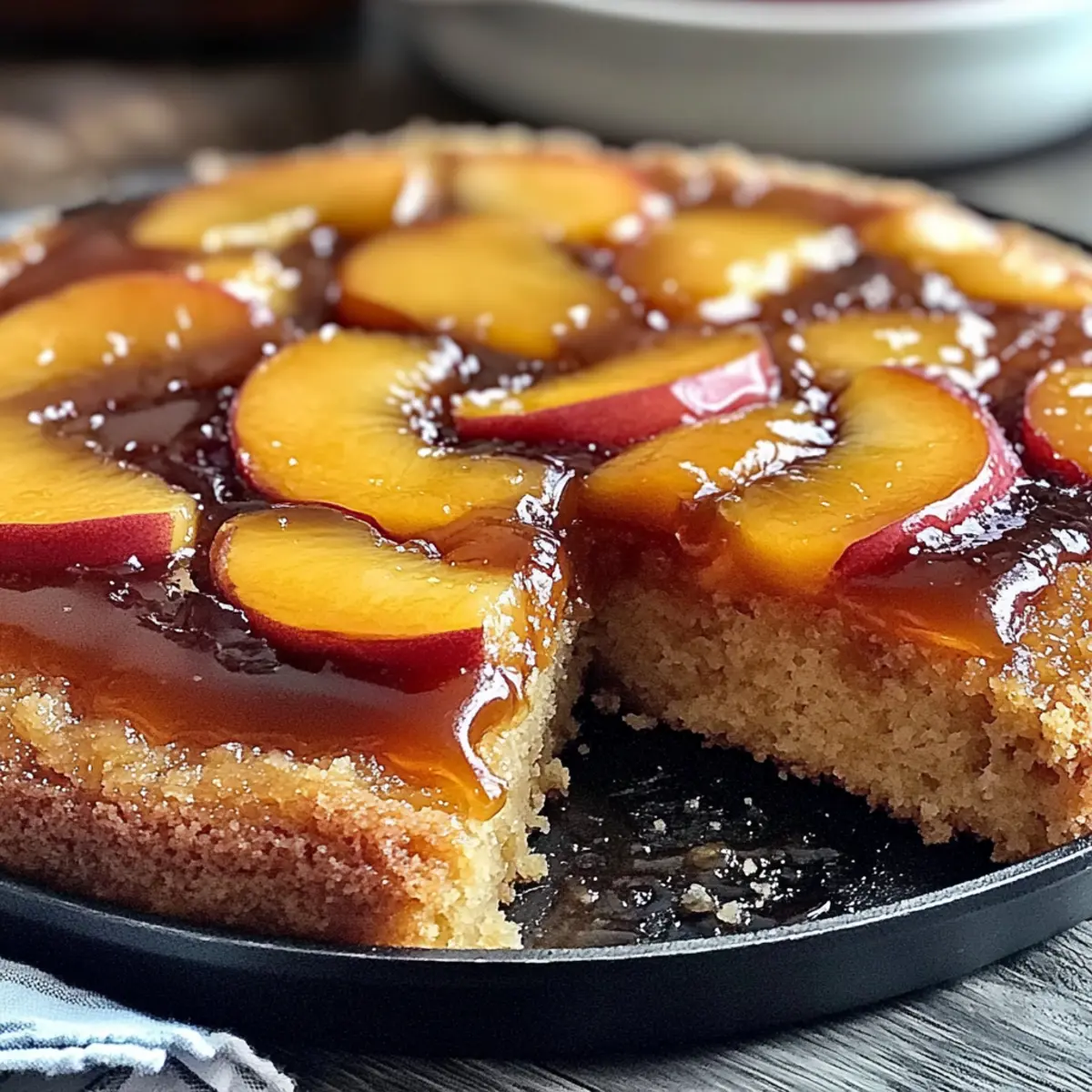 Perfect Peach Upside-Down Skillet Cake Recipe