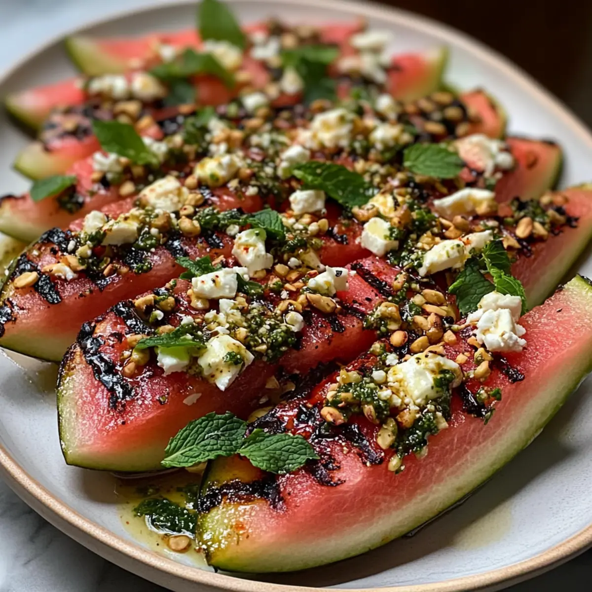 Grilled Watermelon Feta Salad