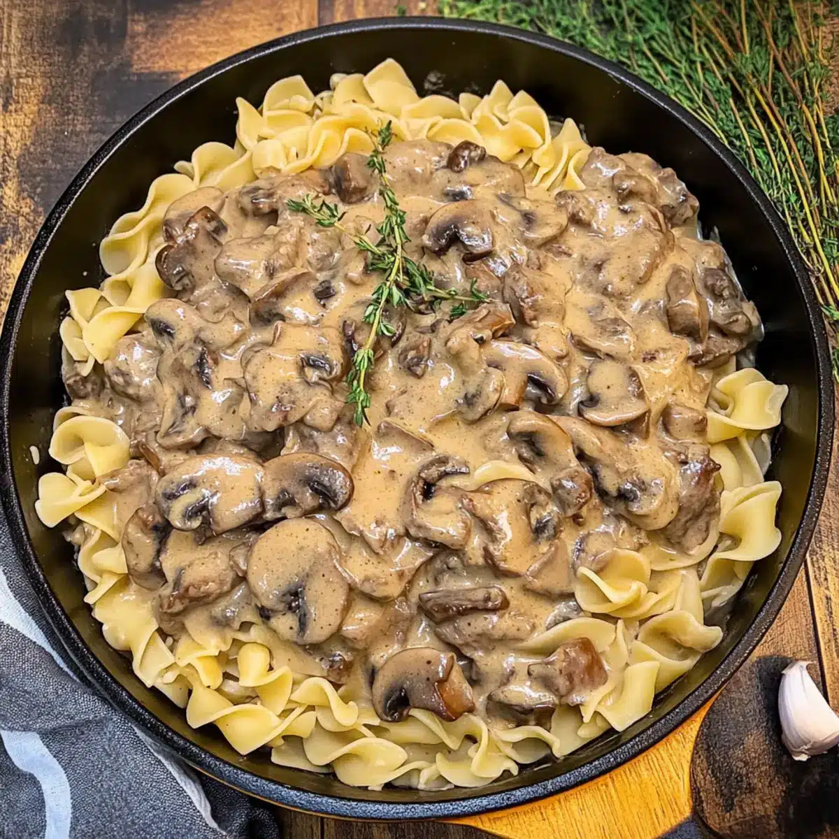 Dutch Oven Beef Stroganoff