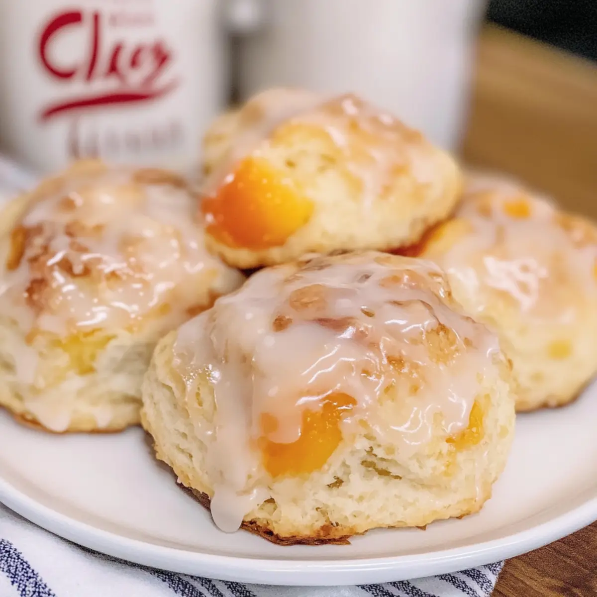 Peach Buttermilk Biscuits