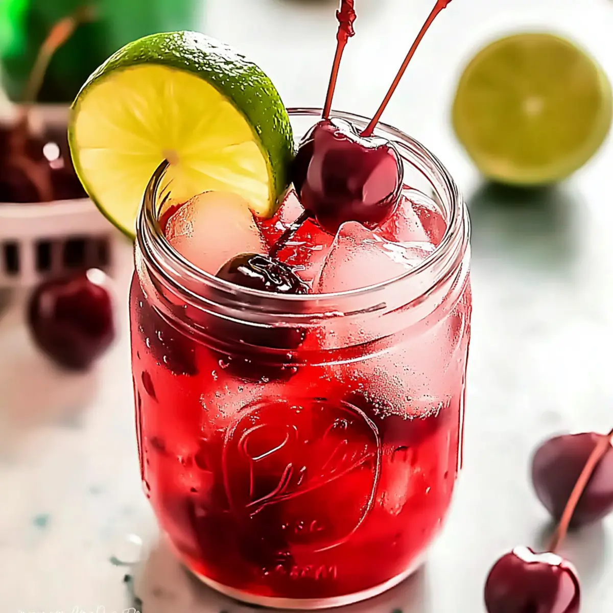 Perfect Sparkling Cherry Limeade