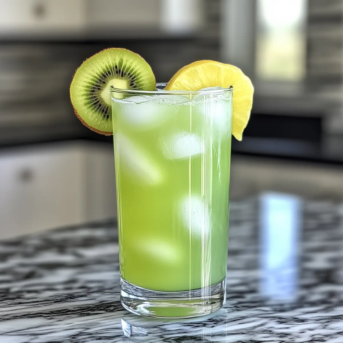 Tropical Kiwi Fizz Mocktail