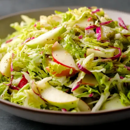 Shaved Savoy Cabbage Salad with Ginger-Dijon Vinaigrette