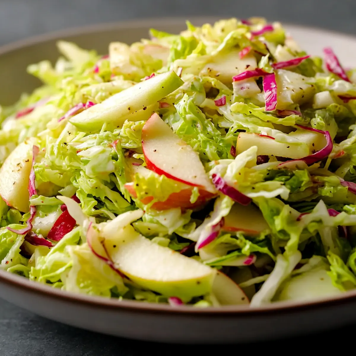 Shaved Savoy Cabbage Salad with Ginger-Dijon Vinaigrette