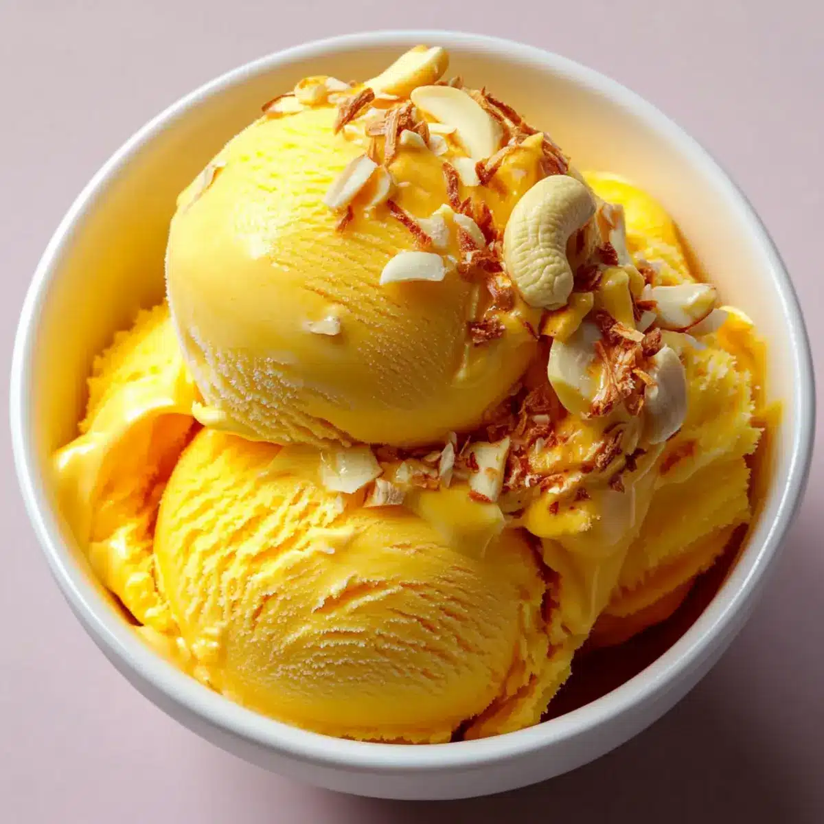Dreamy Vegan Mango Ice Cream with Banana-Cashew Swirl
