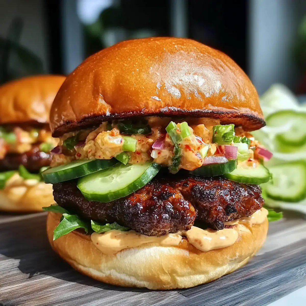 Korean BBQ Bulgogi Beef Burgers