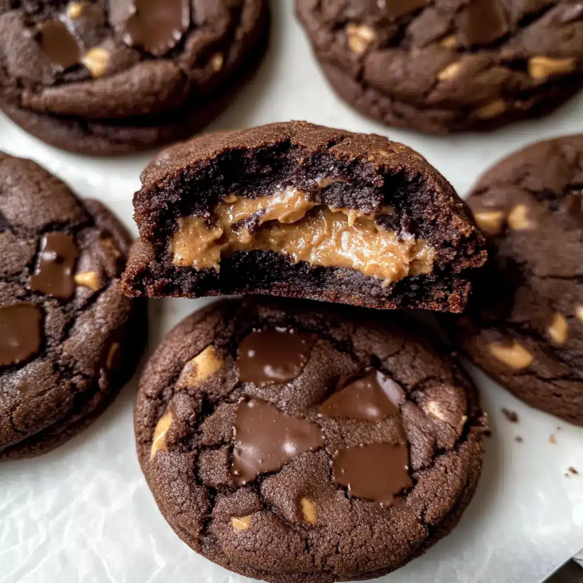 Chocolate Peanut Butter Filled Cookies