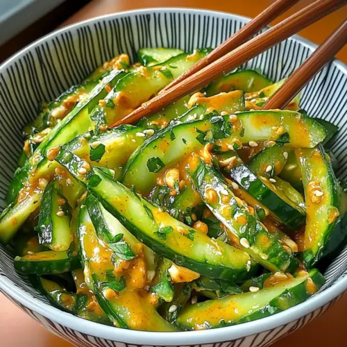 Easy Cucumber and Peanut Butter Salad