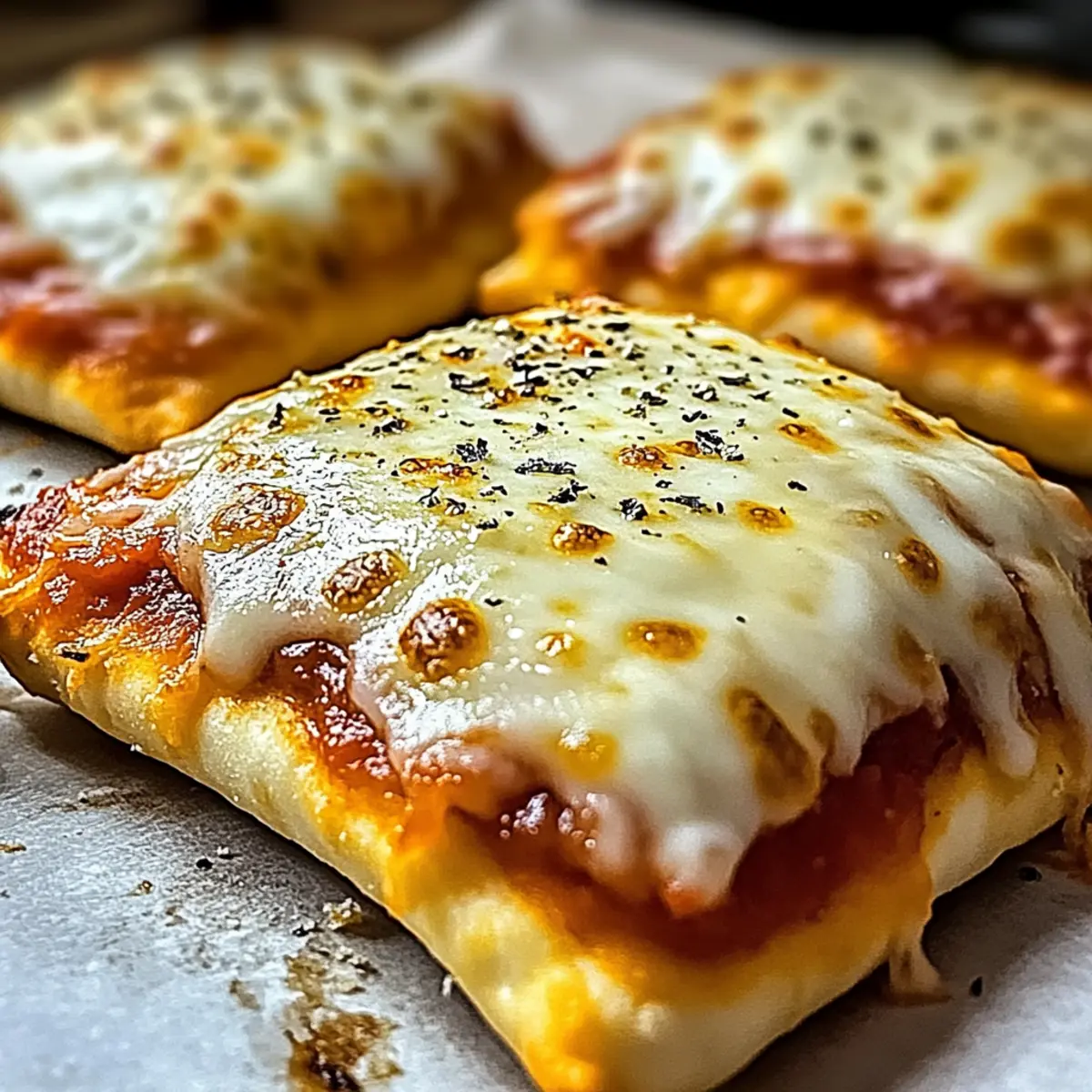 Homemade Easy Cheesy Pizza Pockets