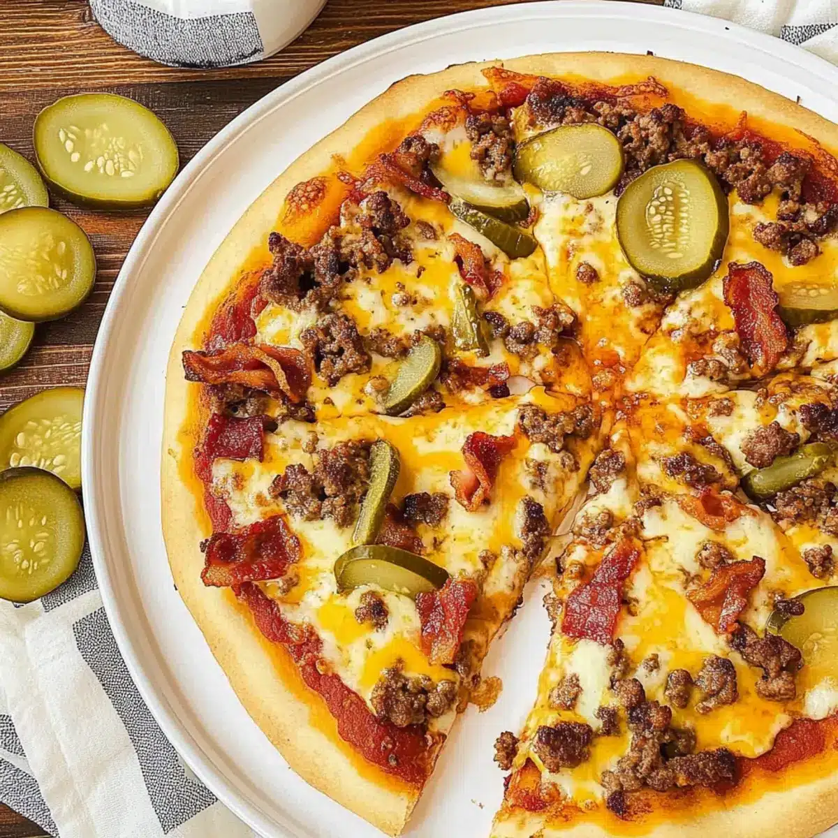 Bacon Cheeseburger Pizza