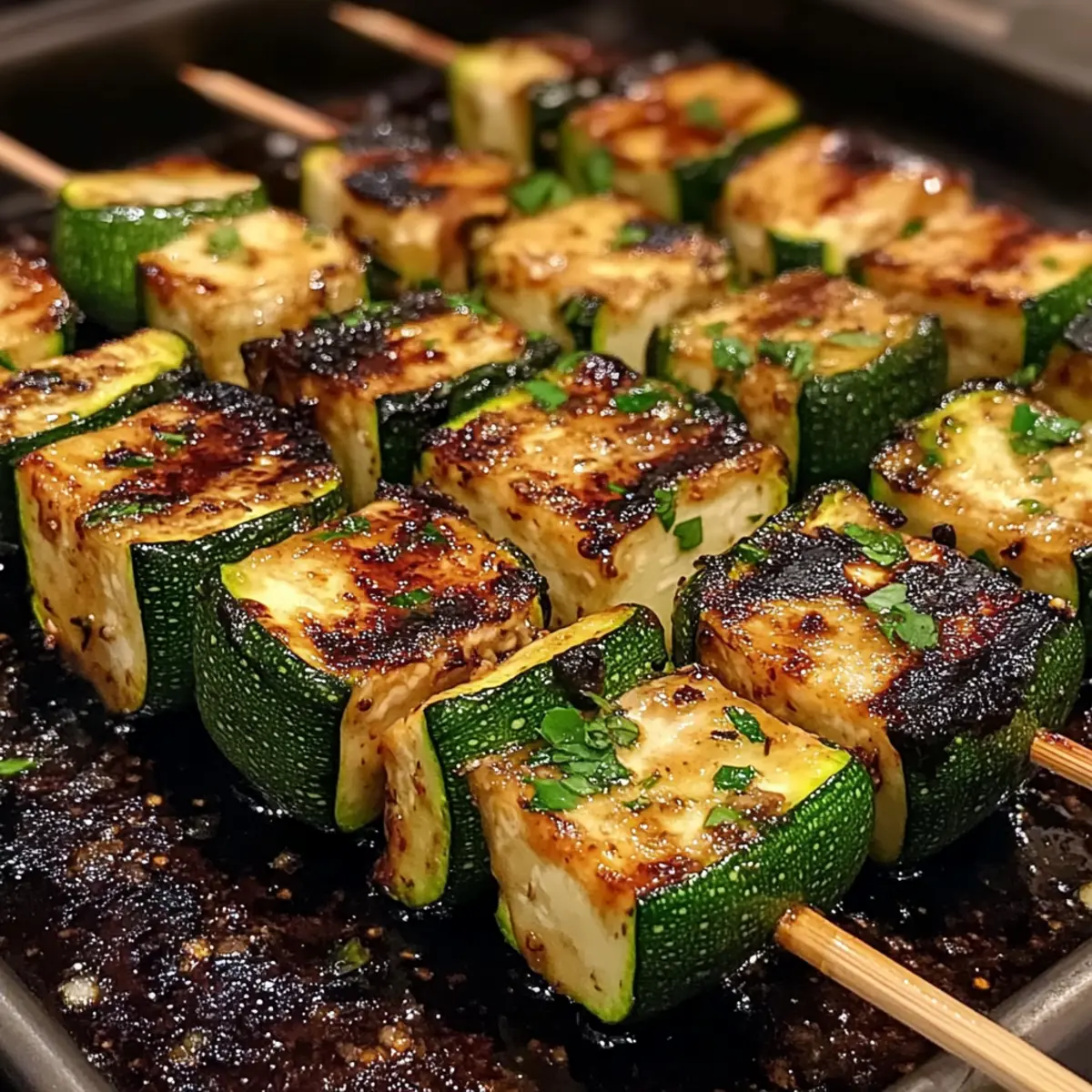 Garlic Butter Zucchini Skewers