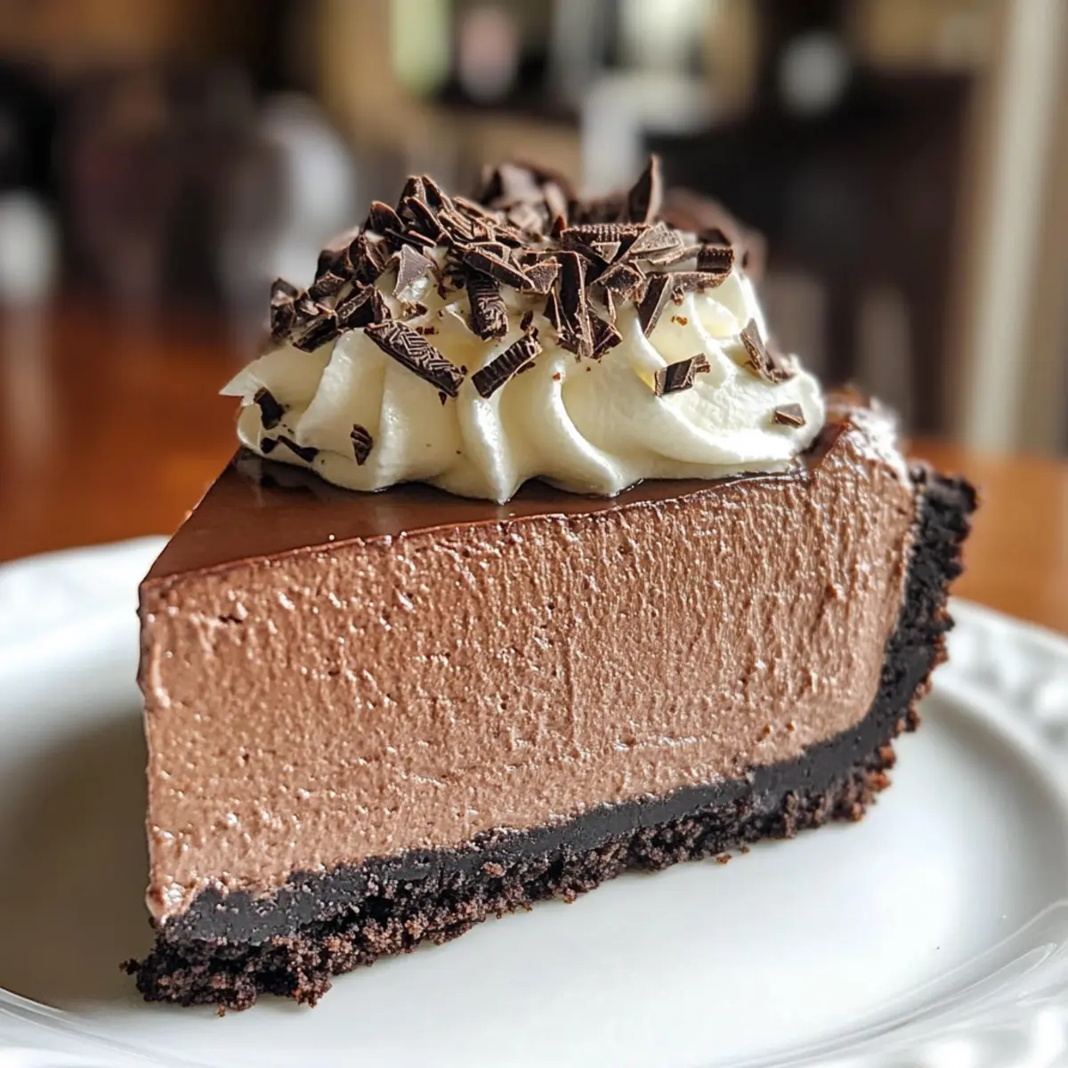 Easy No Bake Chocolate Cheesecake