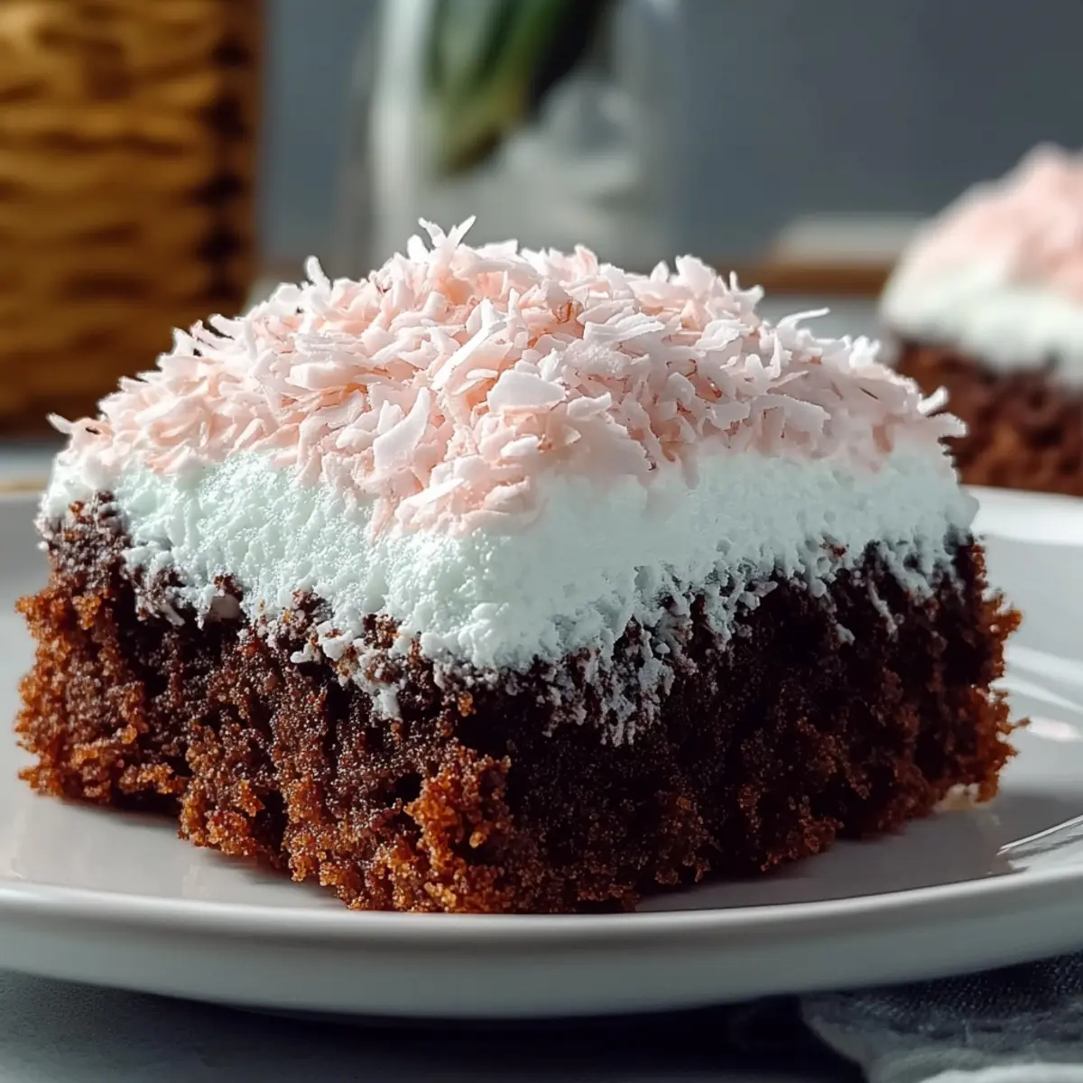 Easy Sno Ball Brownies with Marshmallow Coconut Topping