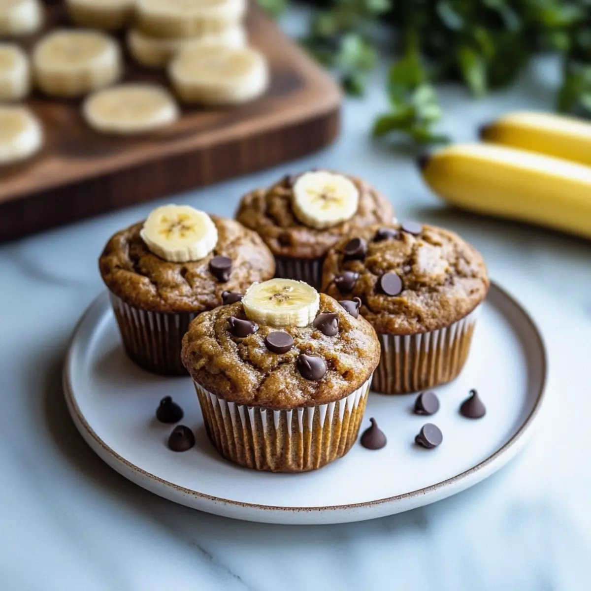 Peanut Butter Banana Muffins