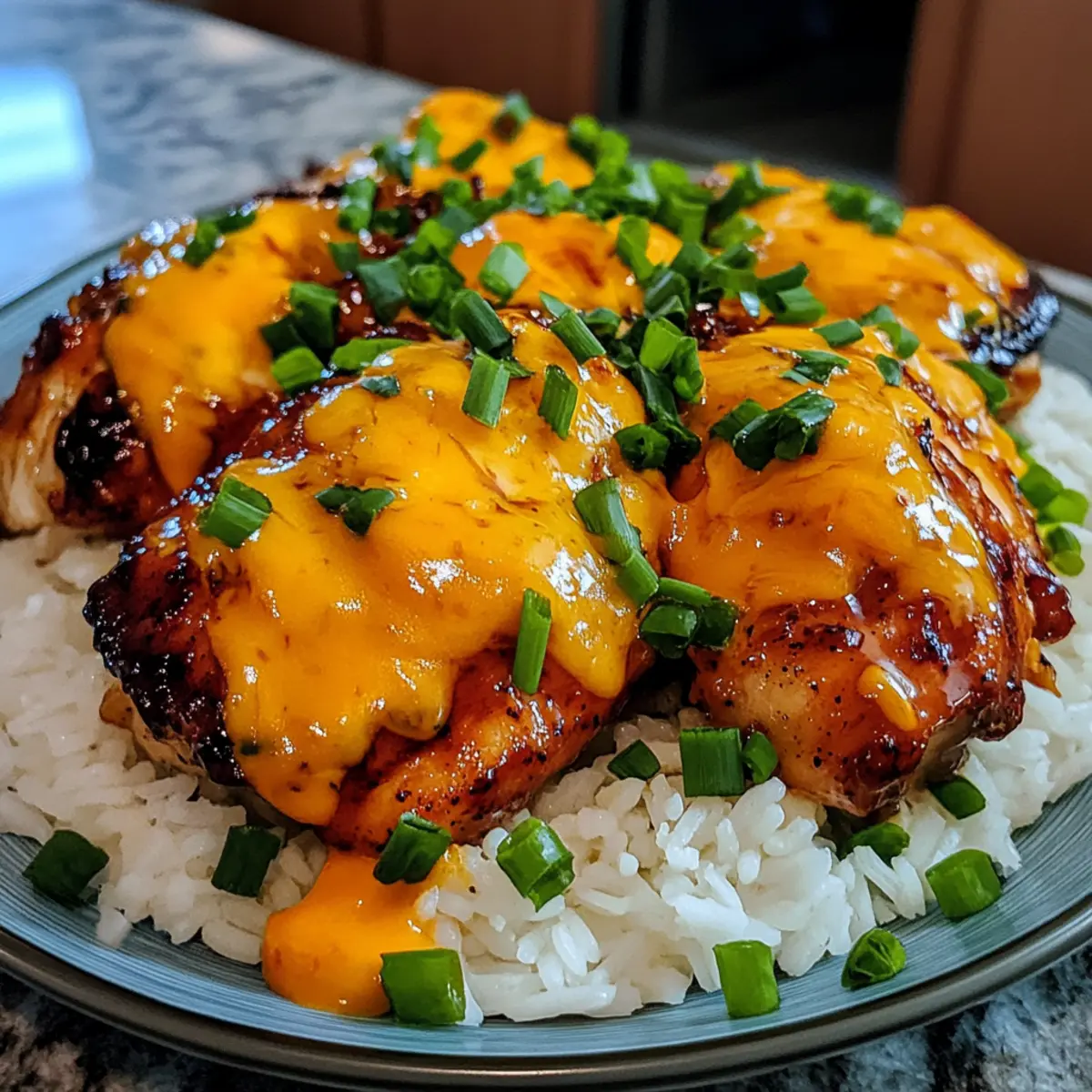 One Pan Sticky Buffalo Ranch Chicken And Rice