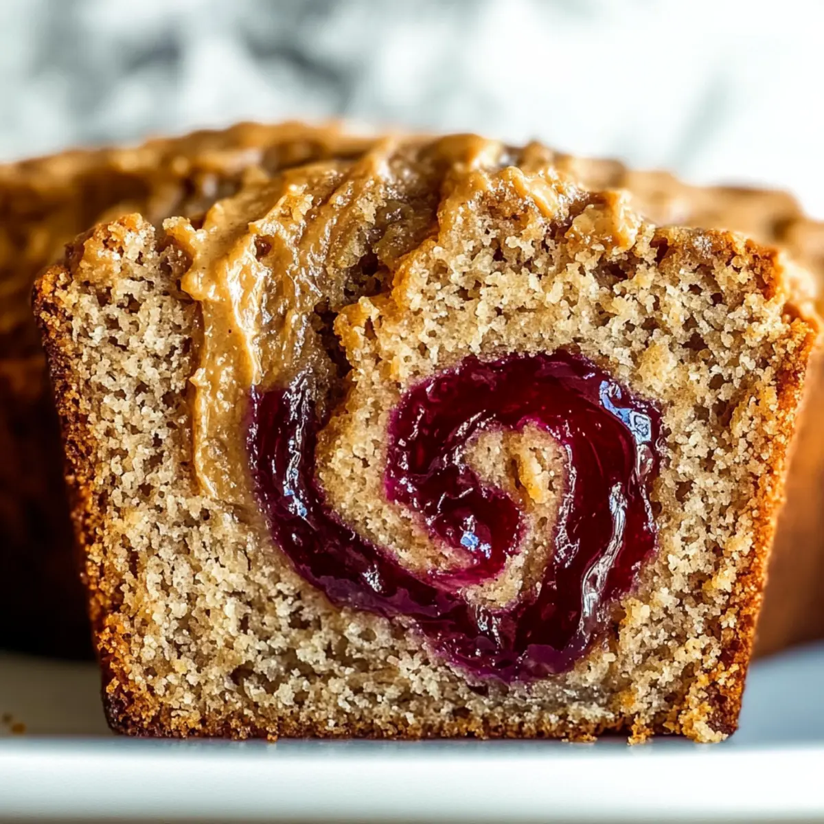 Peanut Butter & Jelly Banana Bread