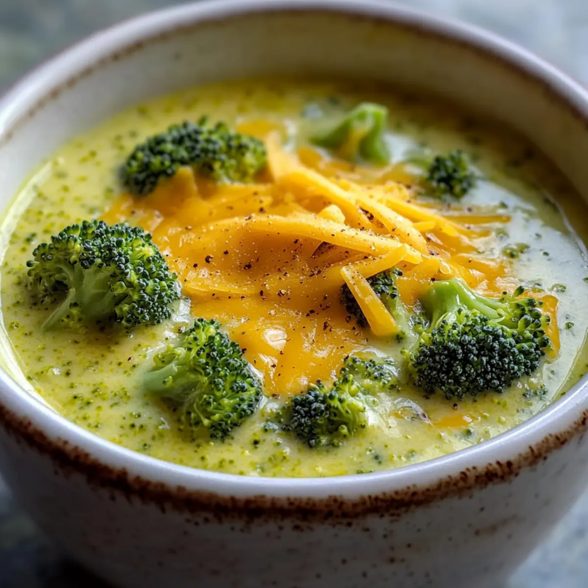 Creamy Broccoli Cheddar Soup